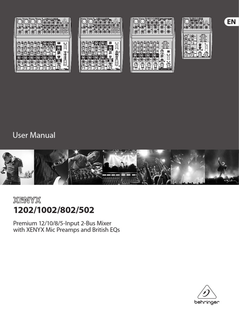 Behringer XENYX 802 User Manual | PDF | Equalization (Audio) | Computer ...