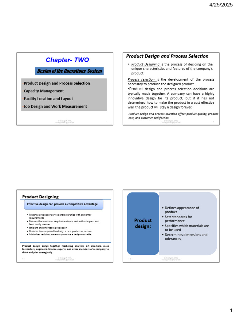 Product Design and Process Selection Guide | PDF | Product Lifecycle ...