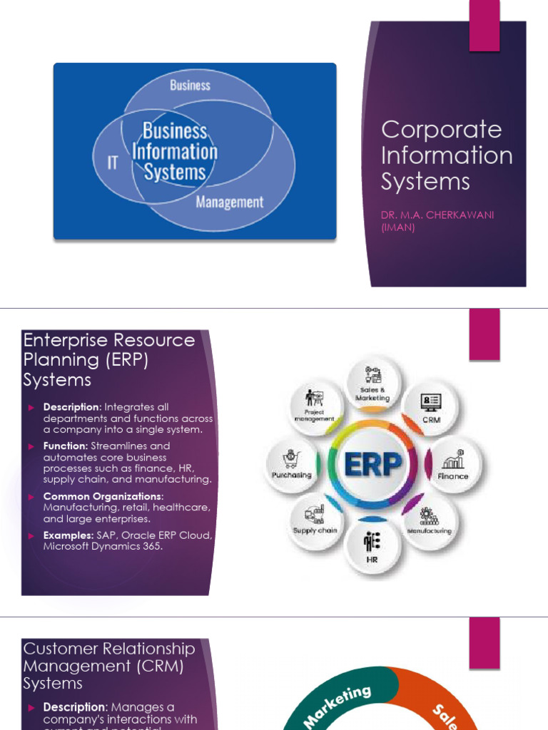 Overview of Corporate Information Systems | PDF | Customer Relationship ...