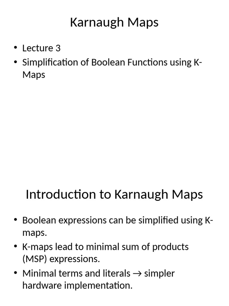 Understanding Karnaugh Maps | PDF