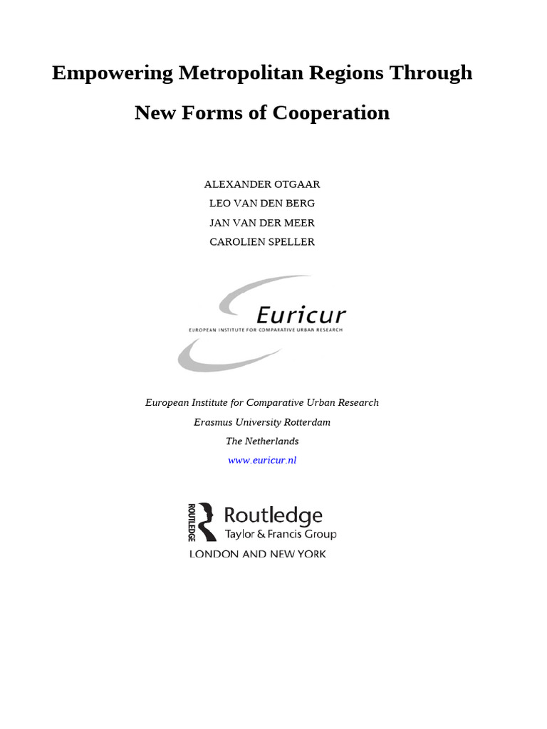 Empowering Metropolitan Regions Through New Forms ... - (Title Page) | PDF