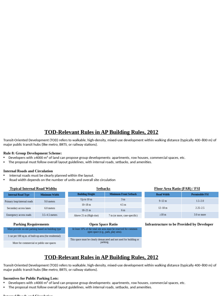 TOD Guidelines for AP Development | PDF | Urbanization | Buildings And ...