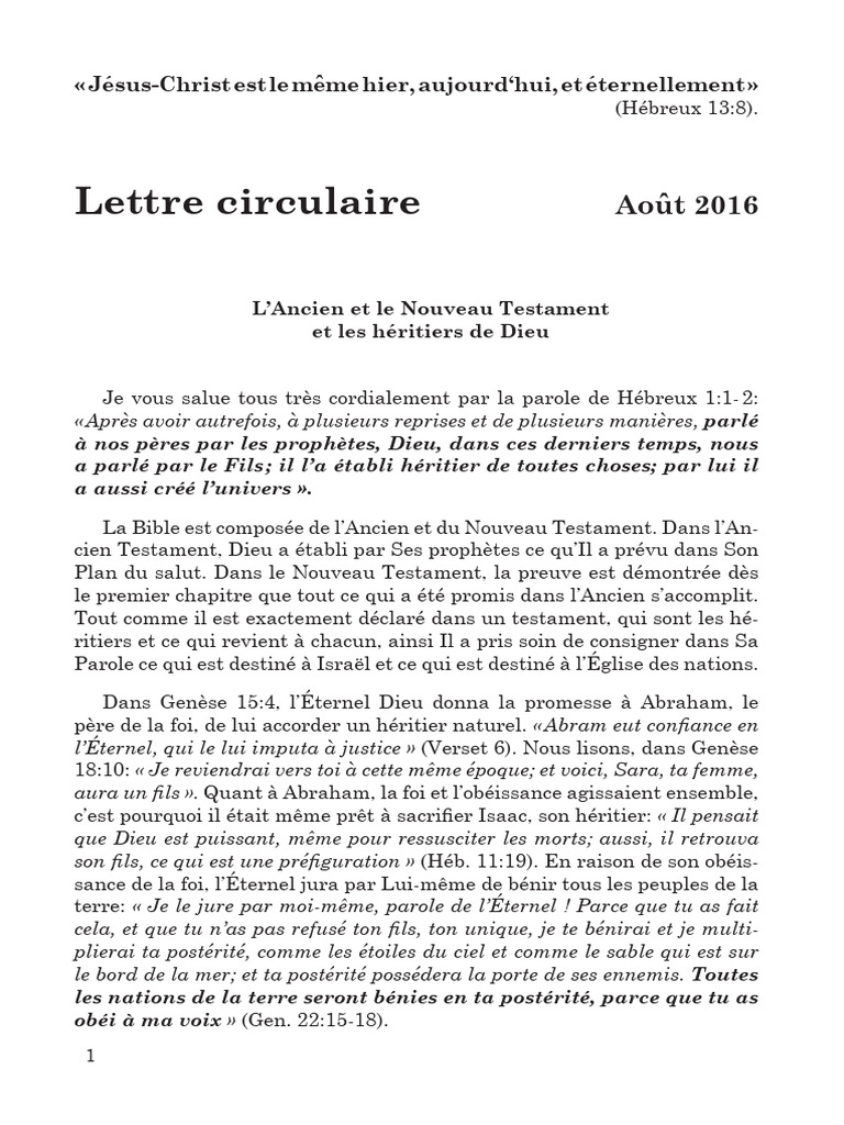 Héritiers de Dieu : Promesses et Foi | PDF | Baptisme | Église chrétienne