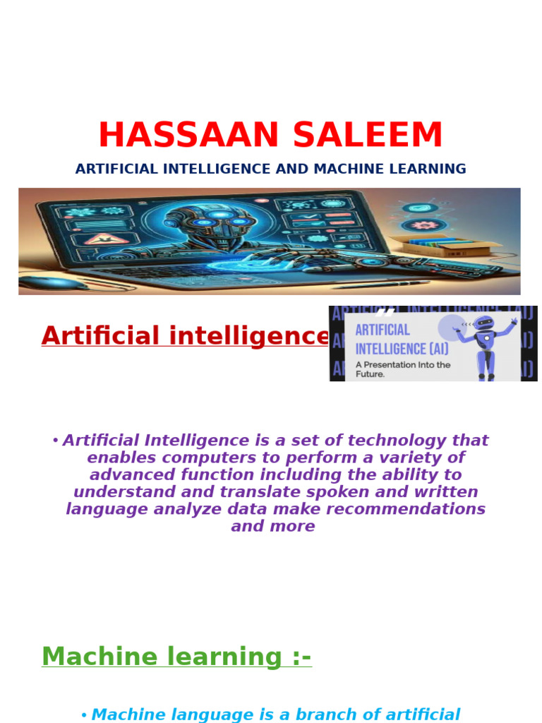 Hassaan Saleem: Artificial Intelligence and Machine Learning | PDF