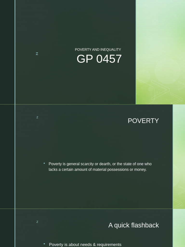 Understanding Poverty and Inequality | PDF | Poverty | Poverty ...