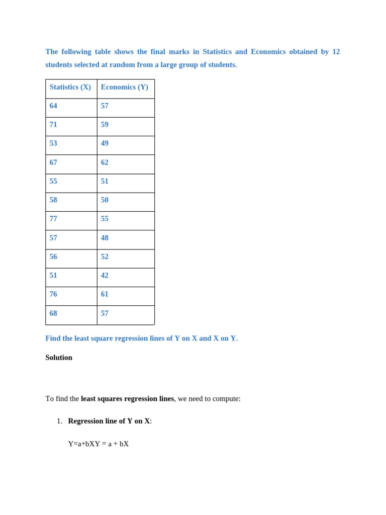 Regression Analysis of Student Marks | PDF