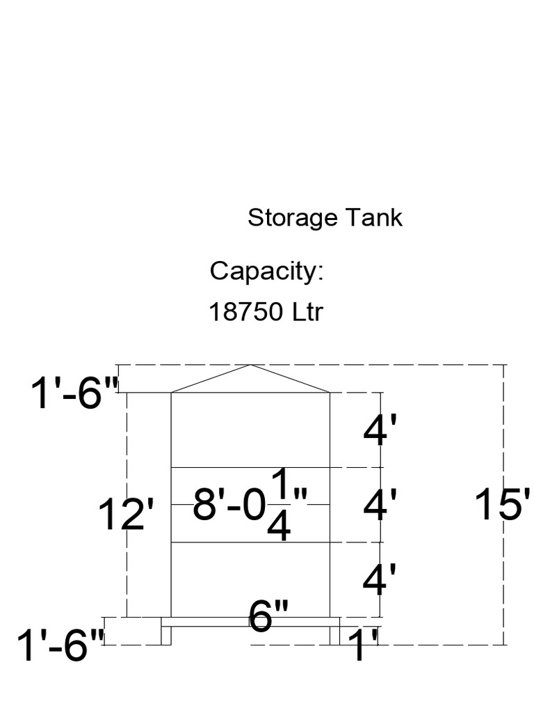 Storage Tank Capacity Drawing | PDF