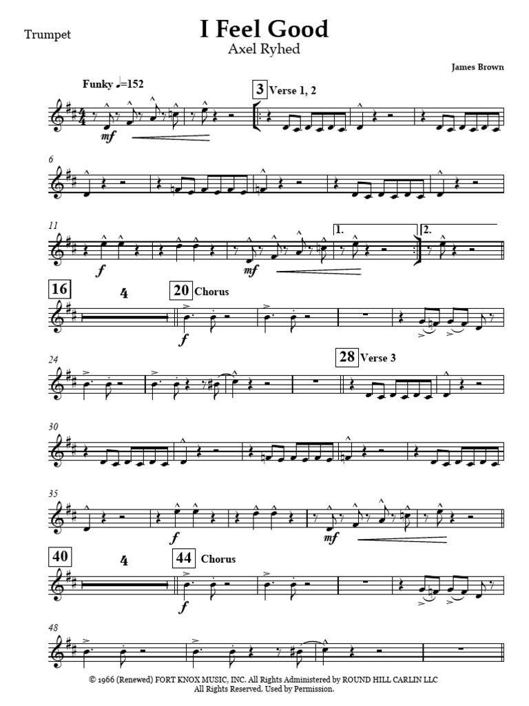 I Feel Good Trumpet Sheet Music | PDF