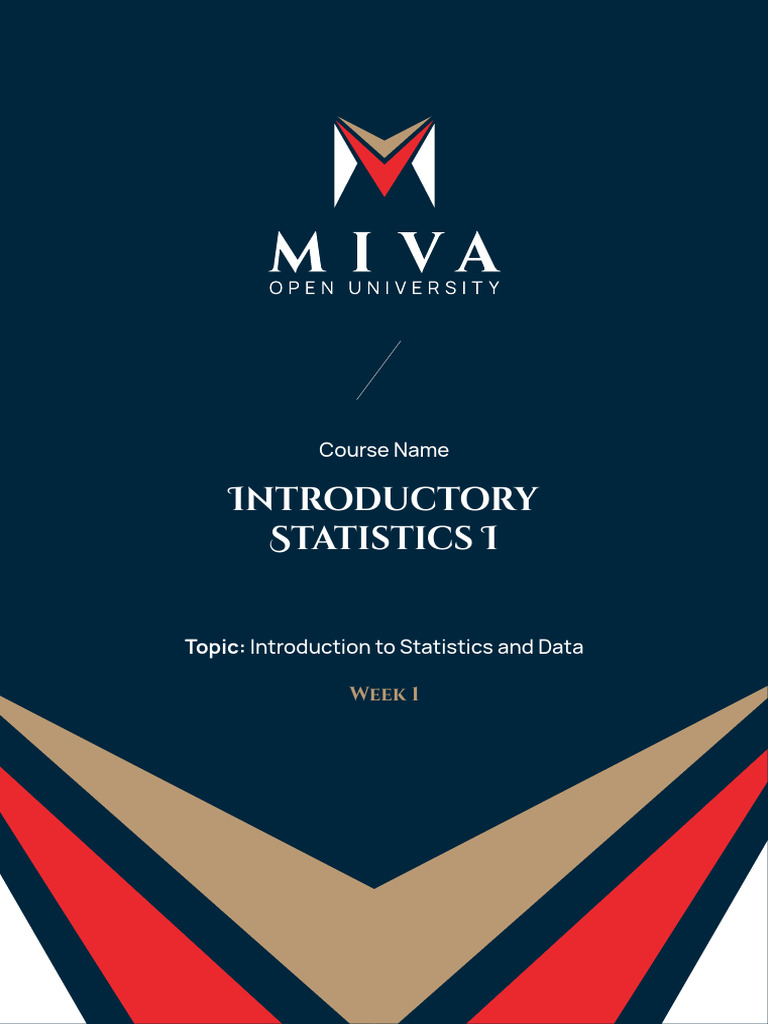 781 WEEK+1 +Introductory+Statistics+I+ | PDF | Statistics | Analysis