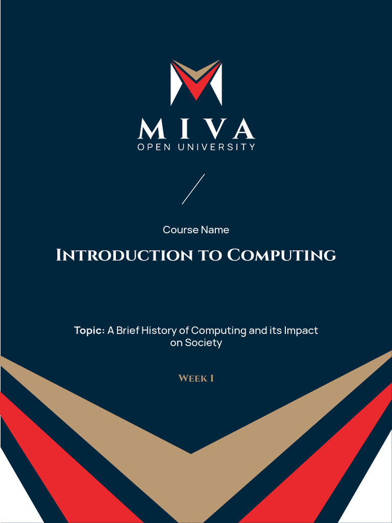 Introduction To Computing: Course Name | PDF | Computing | Health Care