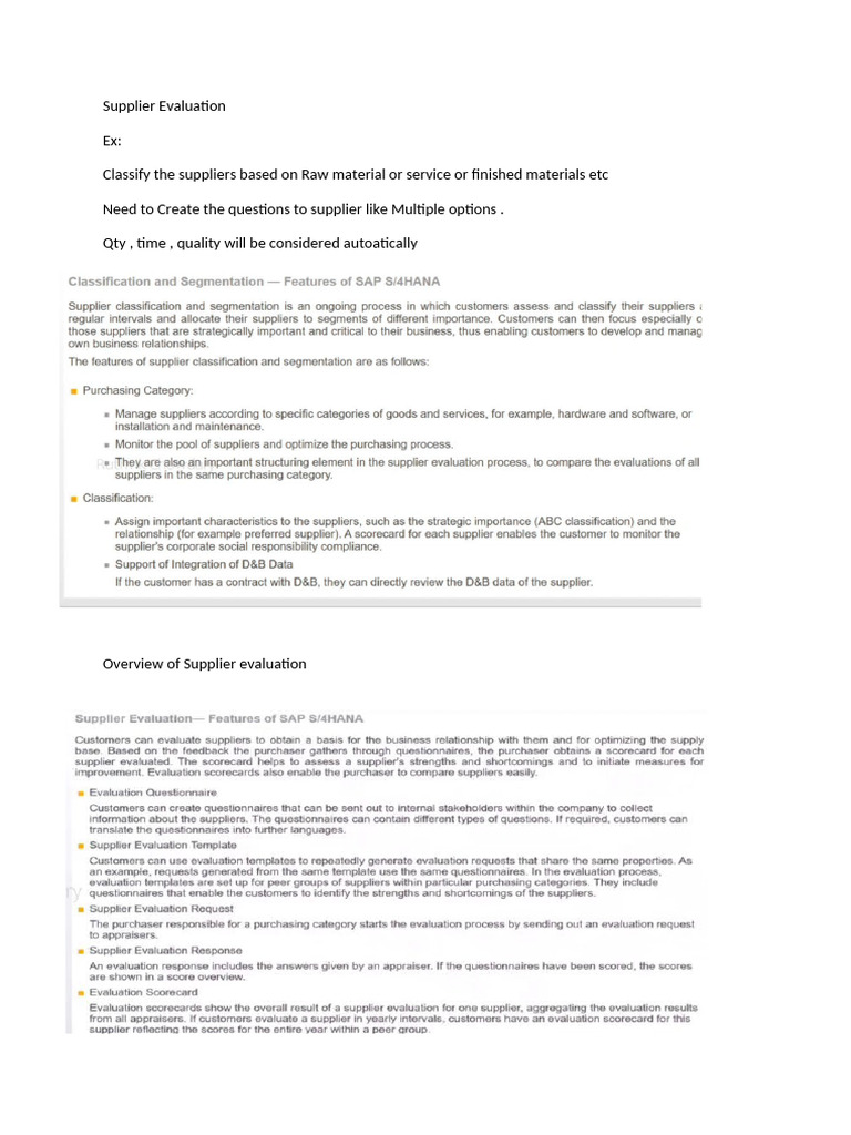 Supplier Evaluation Process Overview | PDF