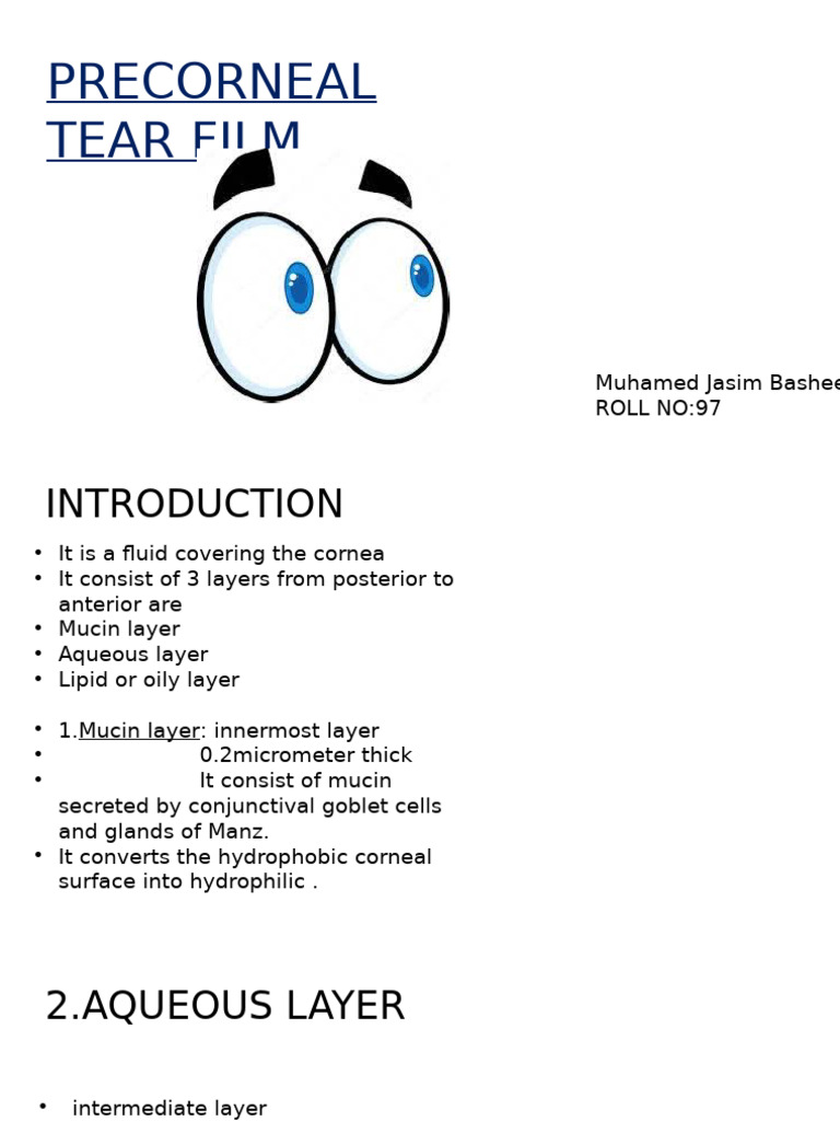 Corneal Tear Film | PDF | Medical Specialties | Ophthalmology