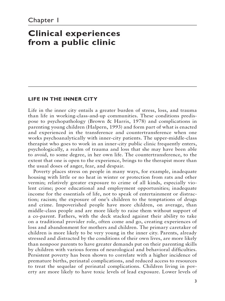 Inner City Clinical Experiences and Trauma | PDF | Psychotherapy ...