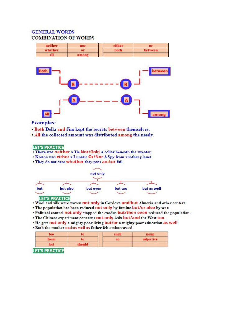Combination Sentences | PDF