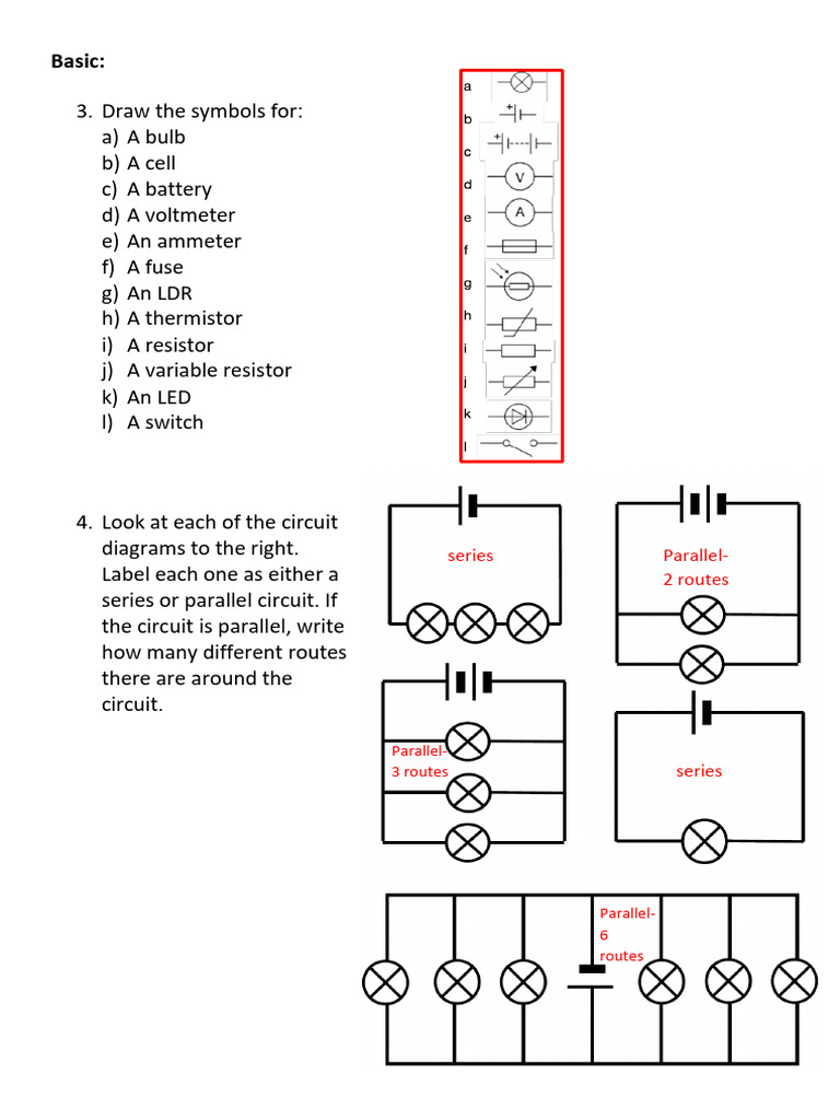 Circuit Calculations and Concepts | PDF | Resistor | Series And ...