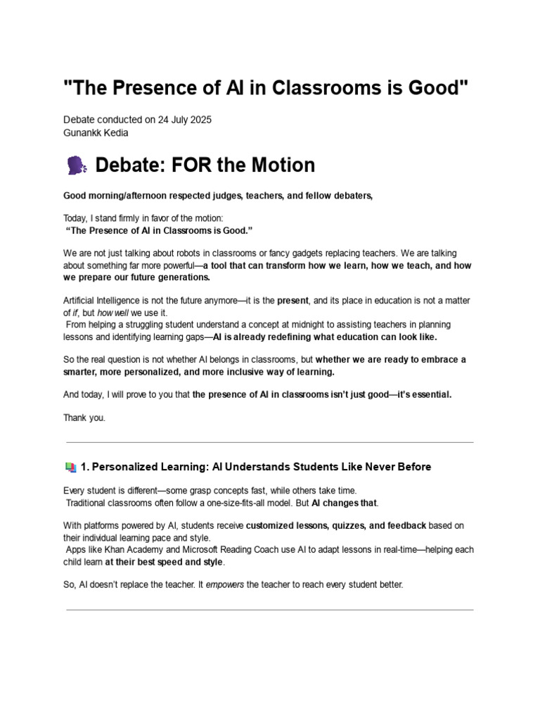 AI's Essential Role in Education | PDF | Artificial Intelligence ...