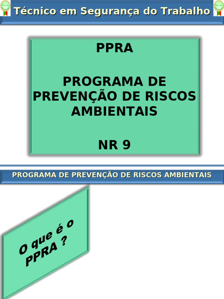 PPRA: Programa de Prevenção de Riscos | PDF | Ambiente natural ...