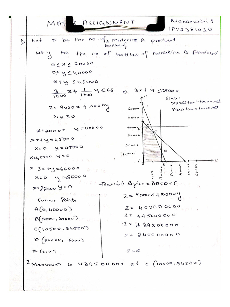 Maths Assignment 1 | PDF