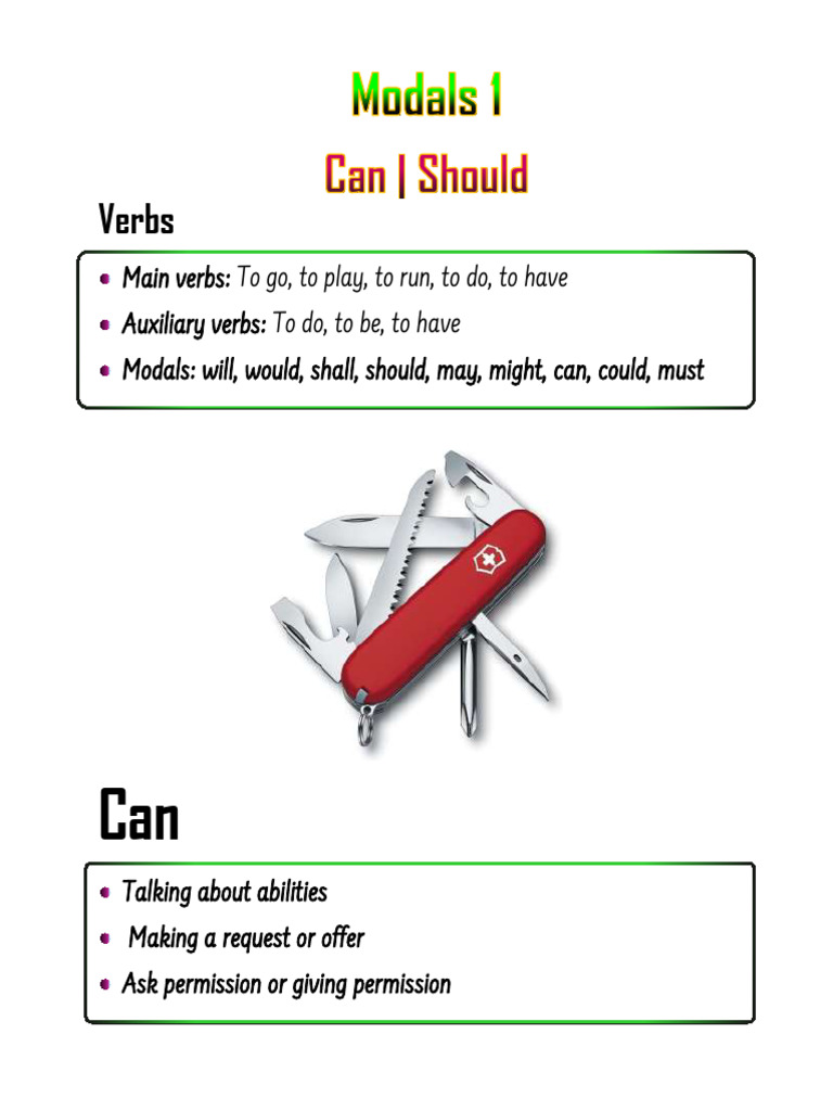 Understanding Can and Should in English | PDF