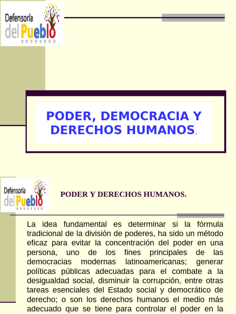 Poder y Derechos Humanos en Democracia | PDF | Democracia | Ideologías ...