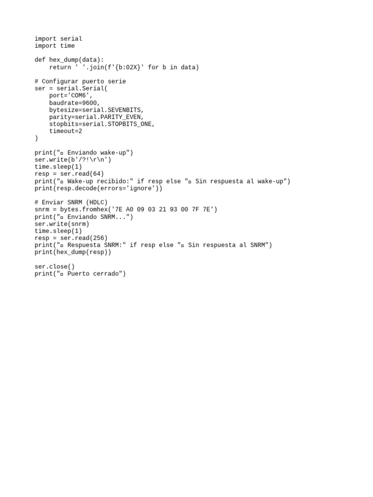 Comunicación Serial en Python | PDF