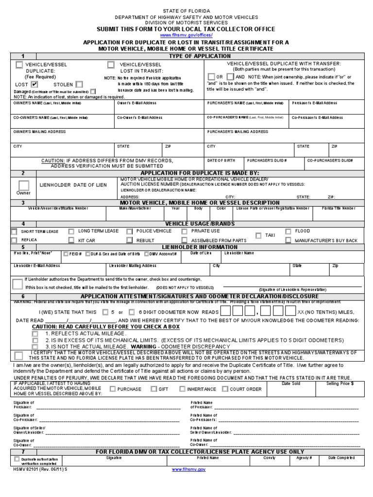 Title Application | PDF | Vehicle Registration Plate | Identity 