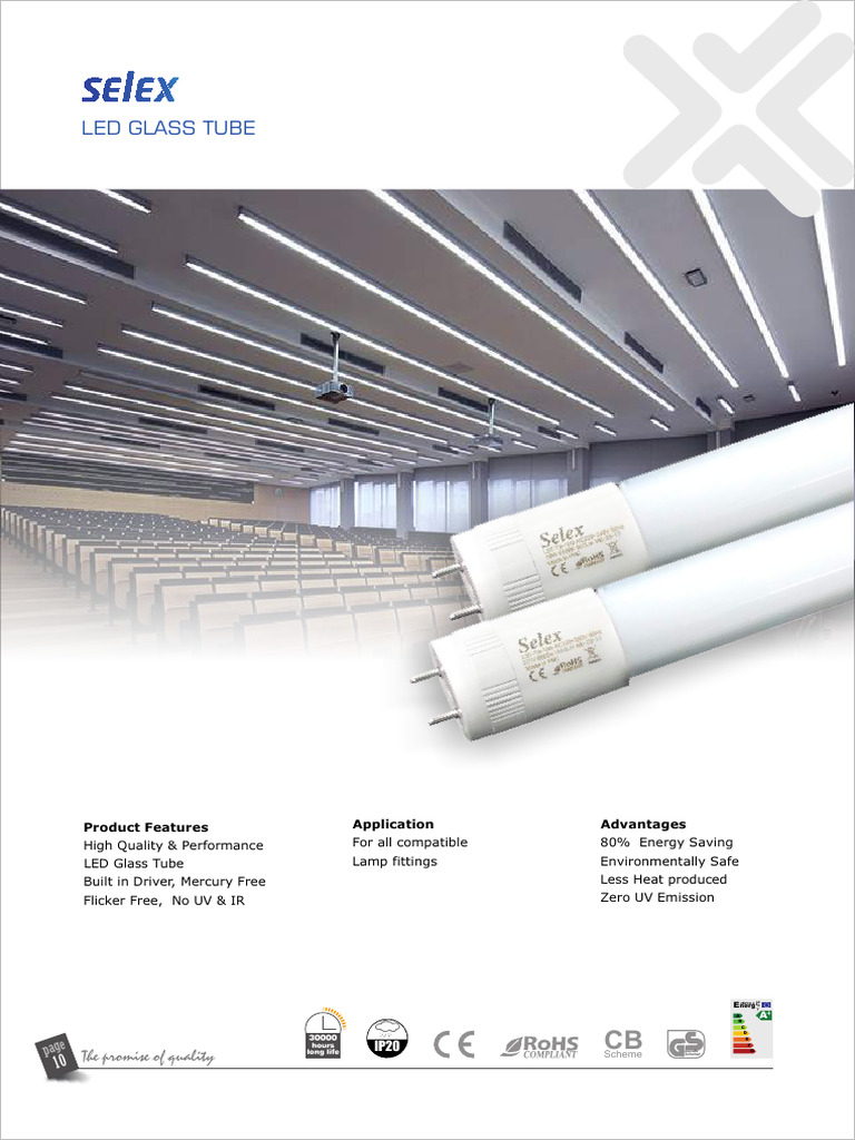 Energy-Efficient LED Glass Tubes | PDF