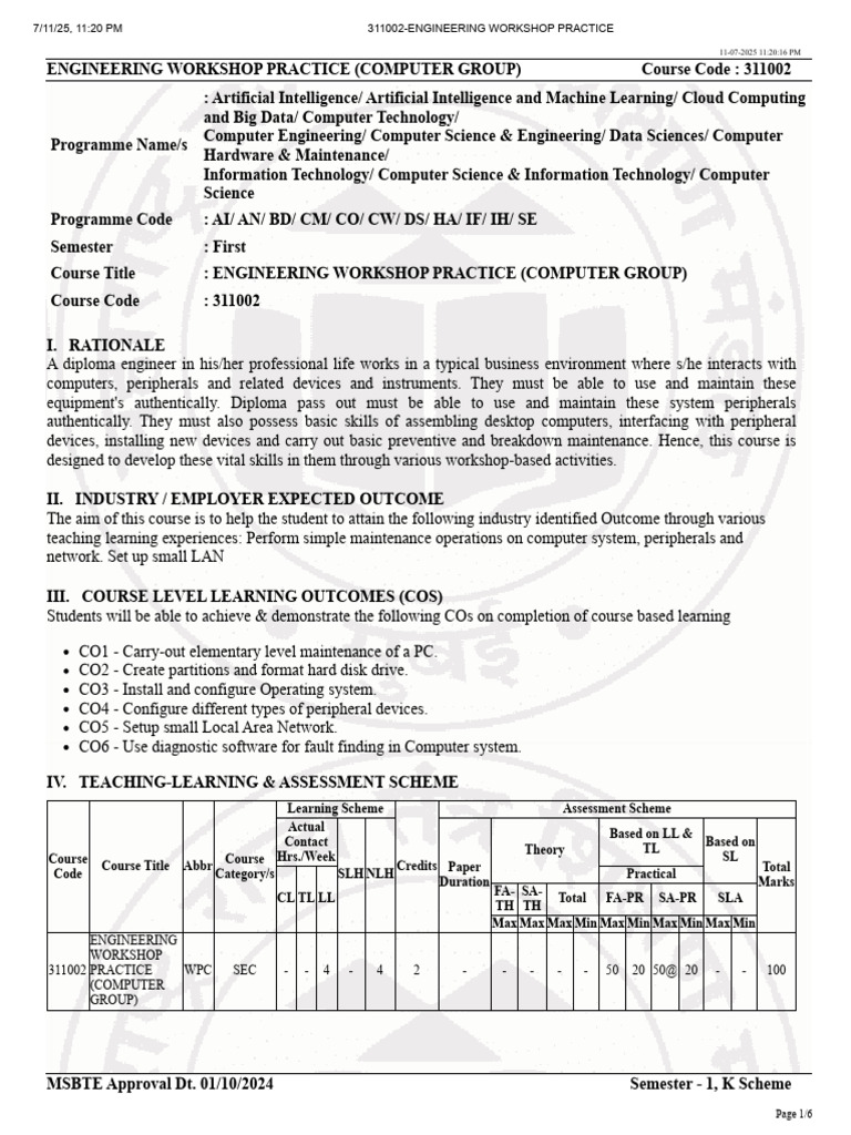 Engineering Workshop Practice Manual | PDF | Personal Computers ...