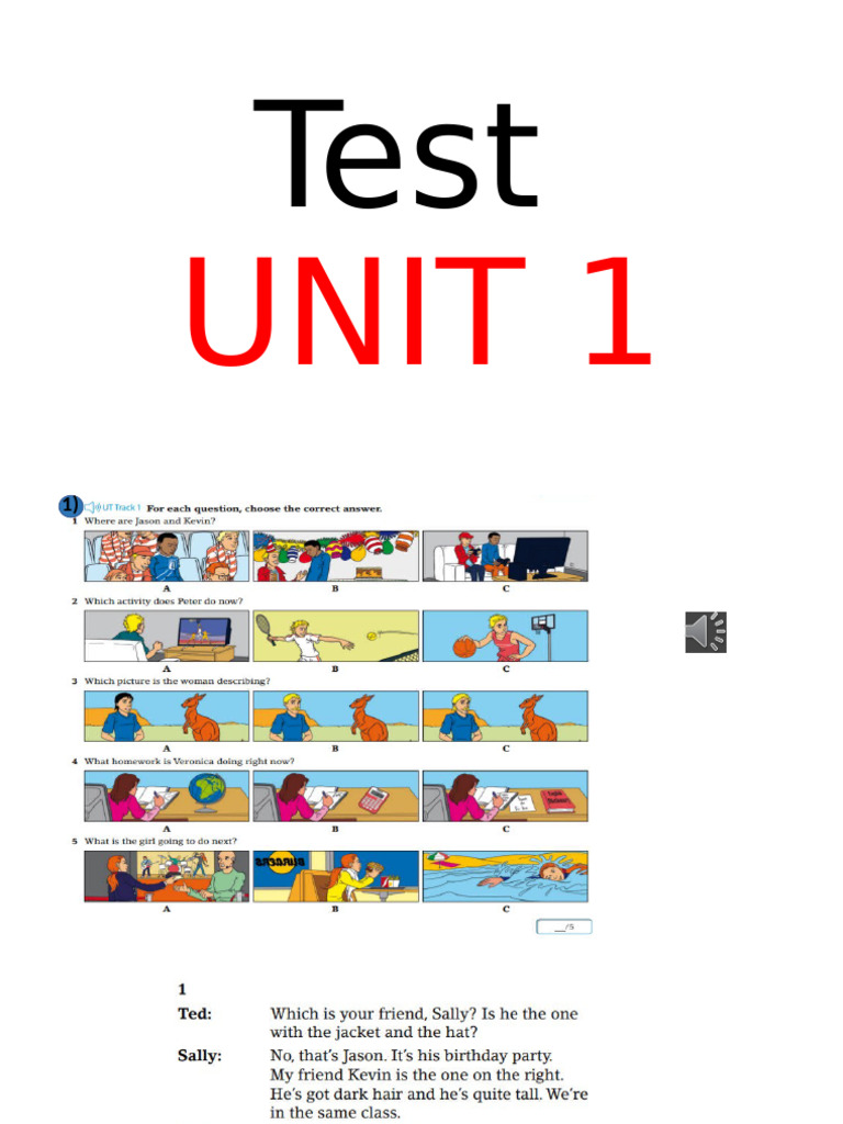 Unit 1 Test Answers Summary | PDF