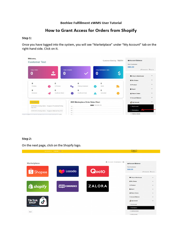 How To Grant Access For Orders From Shopify | PDF
