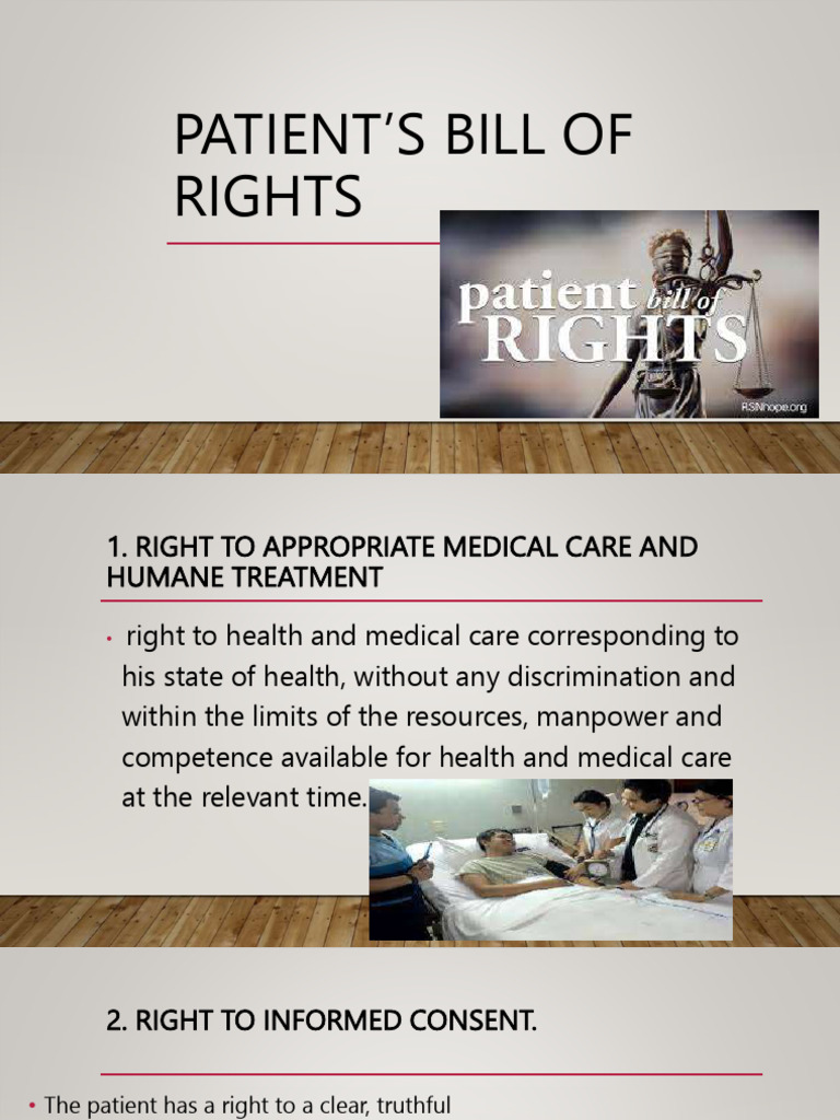Patientsbillofrights 240327030943 98fefba7 | PDF | Informed Consent ...