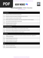 OSCE Checklist HINTS Exam | PDF | Self-Improvement