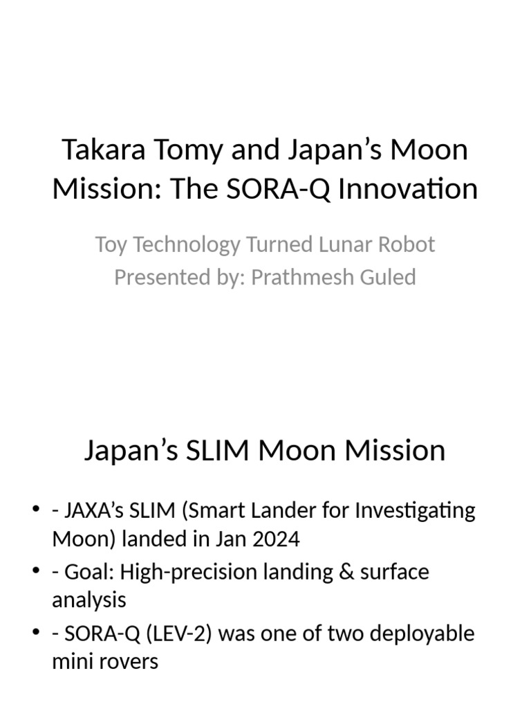 SORA-Q: Japan's Transformable Lunar Rover | PDF