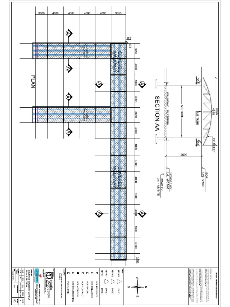 Covered Walkway Plan & Section - 19.03.2025 | PDF
