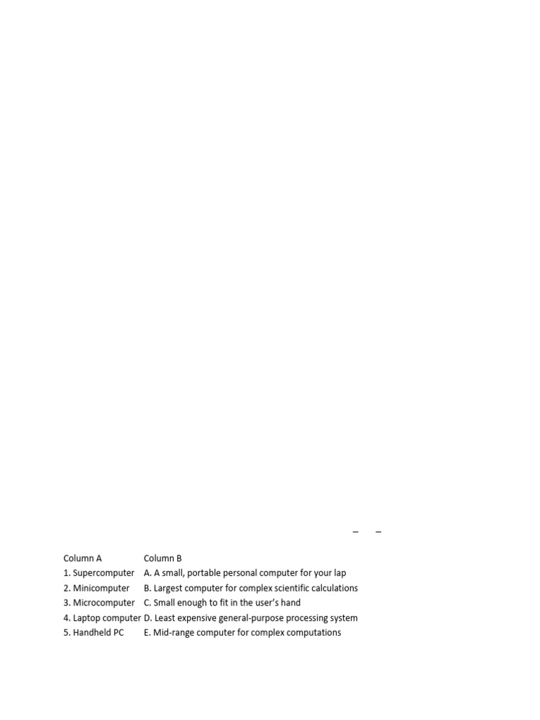 Class 7 Computer Term 1 Questions | PDF | Mainframe Computer ...