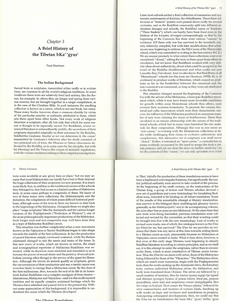 A Brief History of Tibetan BKa' 'Gyur | PDF