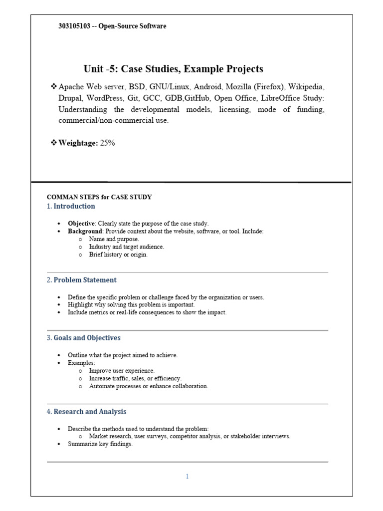 Open-Source Software Case Studies | PDF | Linux | Android (Operating ...