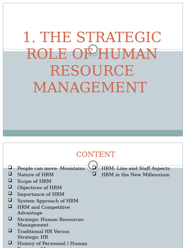Strategic Human Resource Management | PDF | Human Resource Management ...