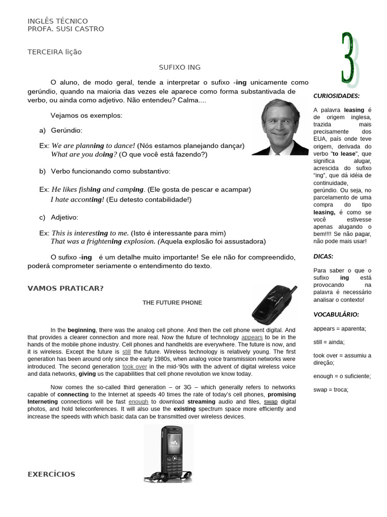 Aula 3[1] ingles | PDF | Linguística