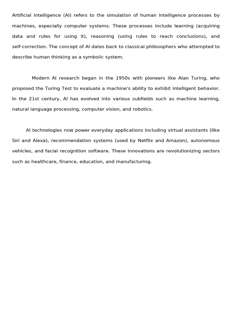 Understanding Artificial Intelligence Today | PDF