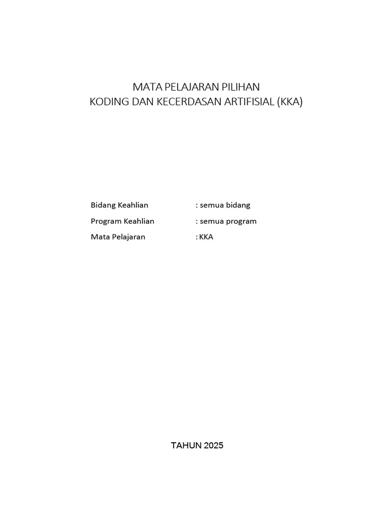 Contoh Soal Kahoot Koding KKA Fase E | PDF