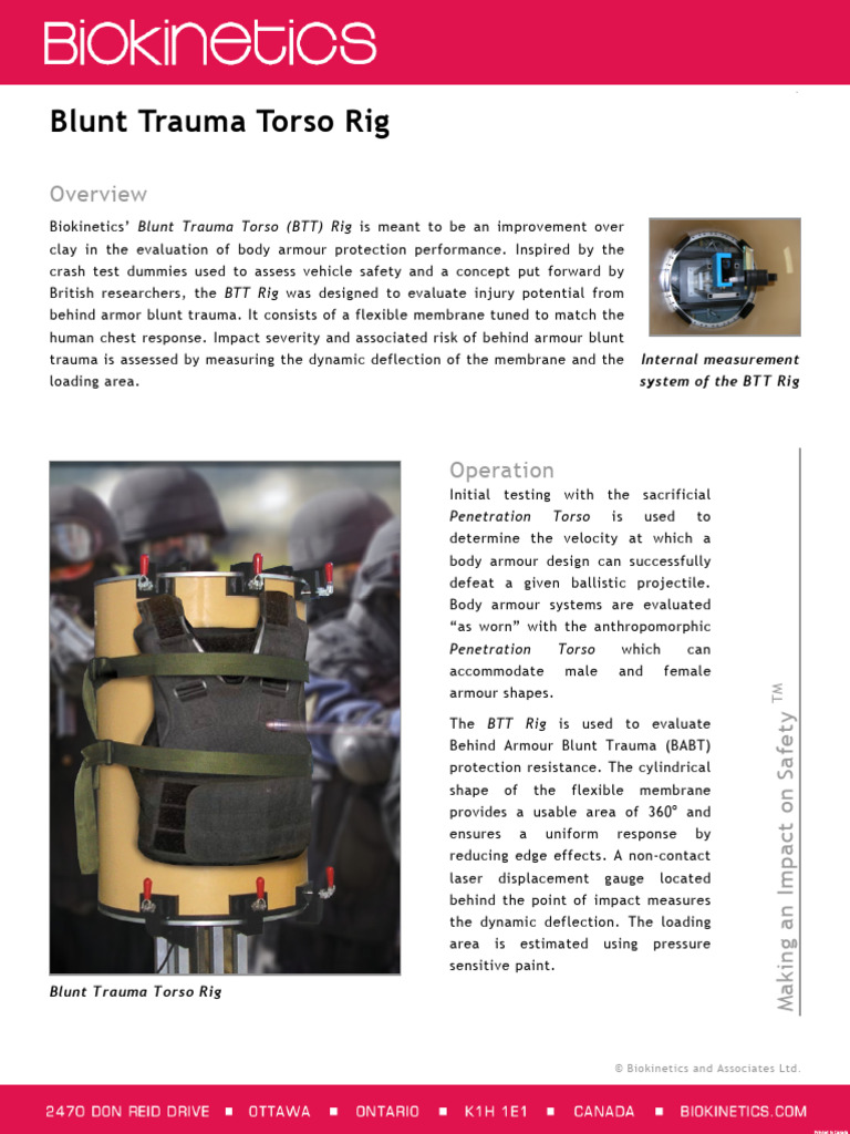 Blunt Trauma Torso Rig Overview | PDF