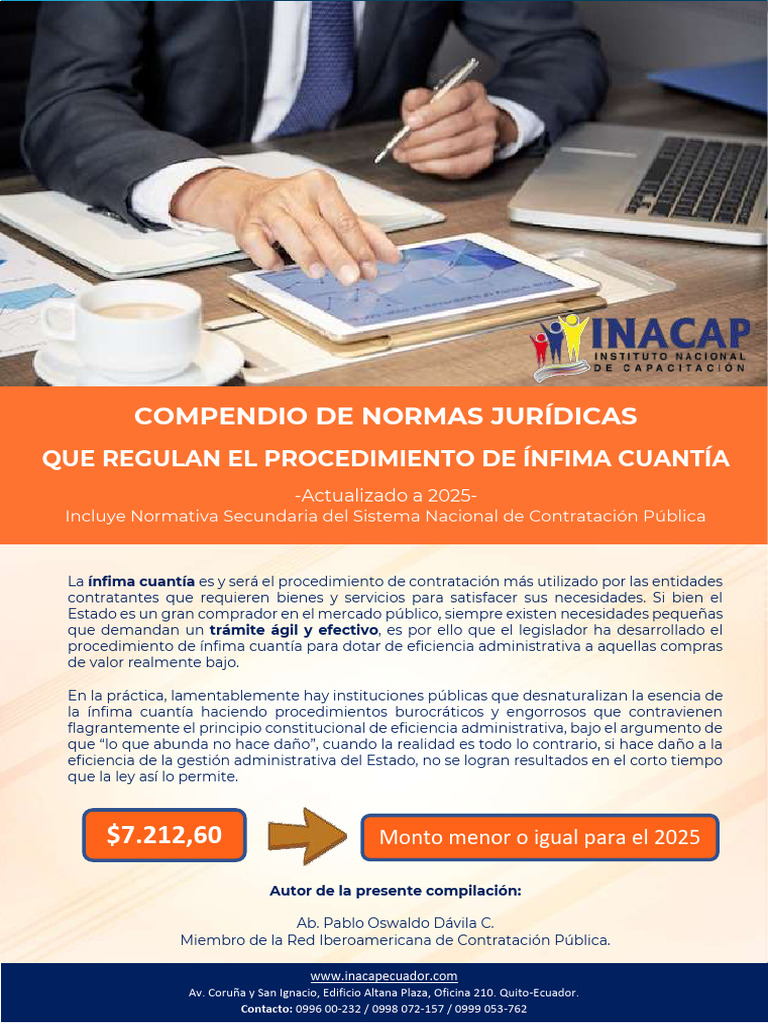 Procedimiento de Ínfima Cuantía 2025 | PDF | Presupuesto | Regulación