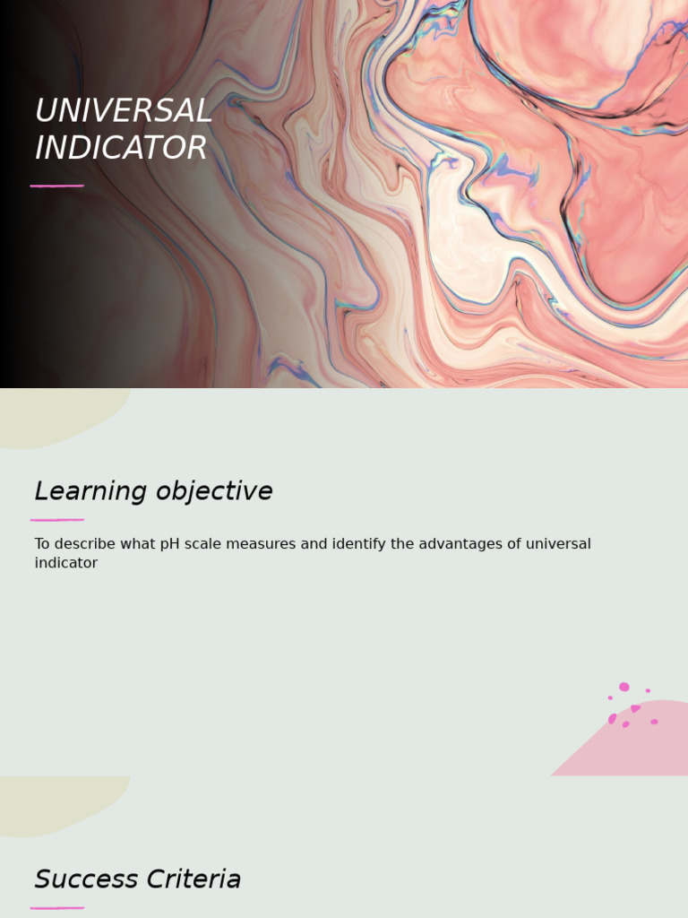Advantages of Universal Indicator | PDF