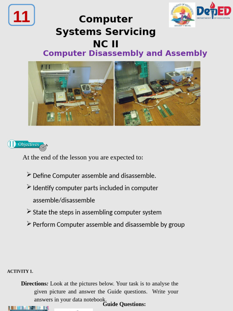 2c. Module 1 - Computer Assembly and Dissasembly With Rubrics | PDF ...