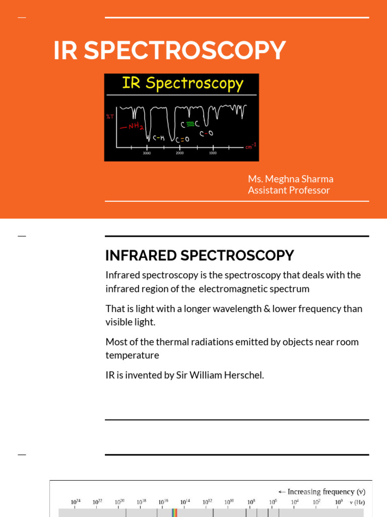 Infrared Spectroscopy Basics and Applications | PDF | Infrared ...