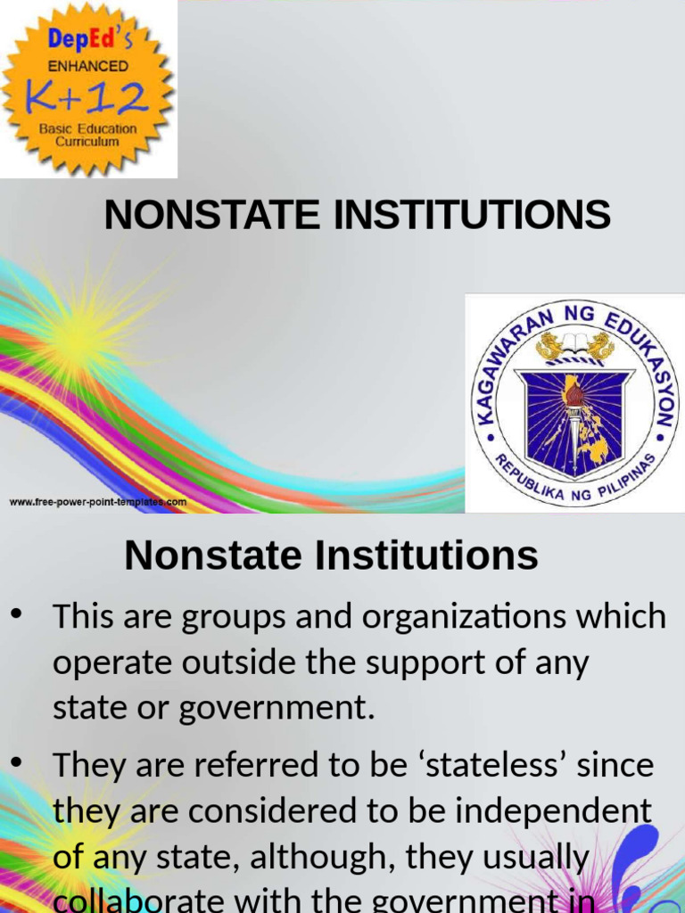 Overview of Nonstate Institutions | PDF | Cooperative | Banks