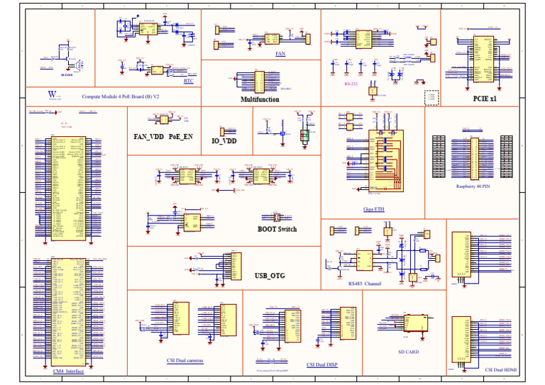 CM4 POE 4G Board Schematic Overview | PDF