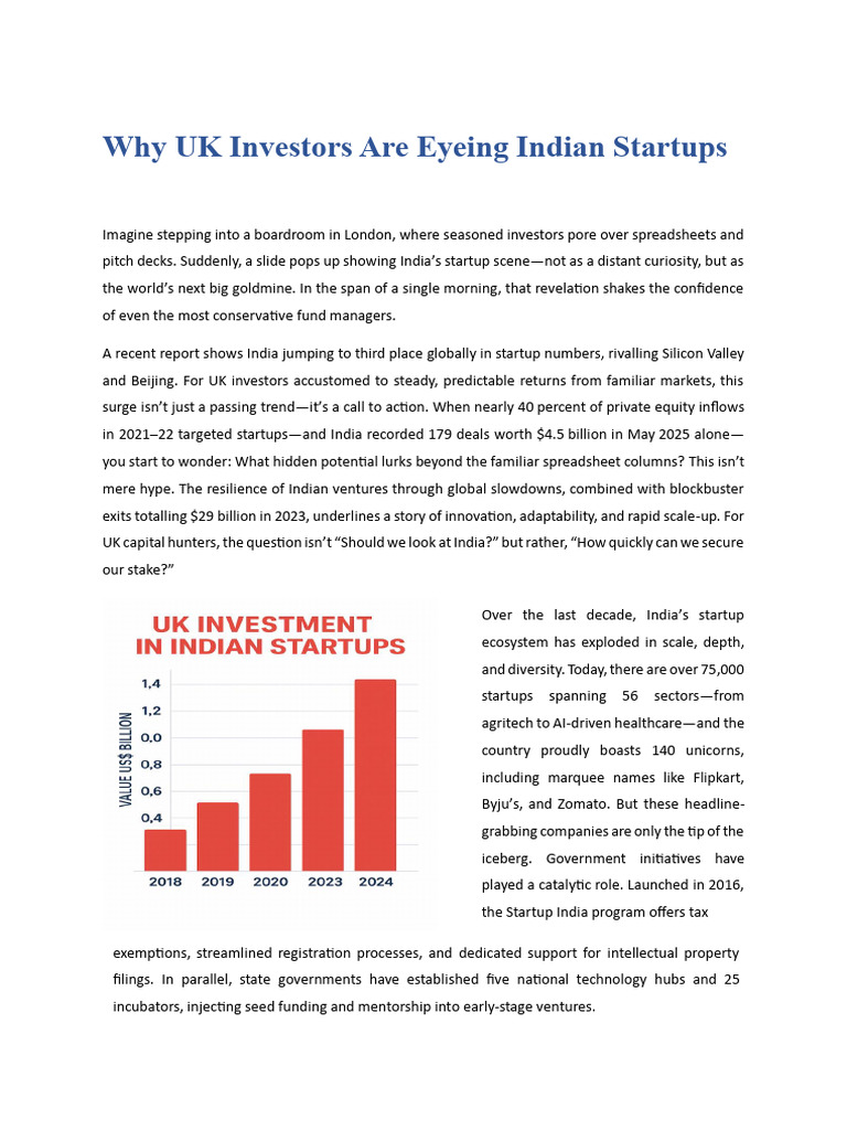 UK Investors Target Indian Startups | PDF | Startup Company | Small ...
