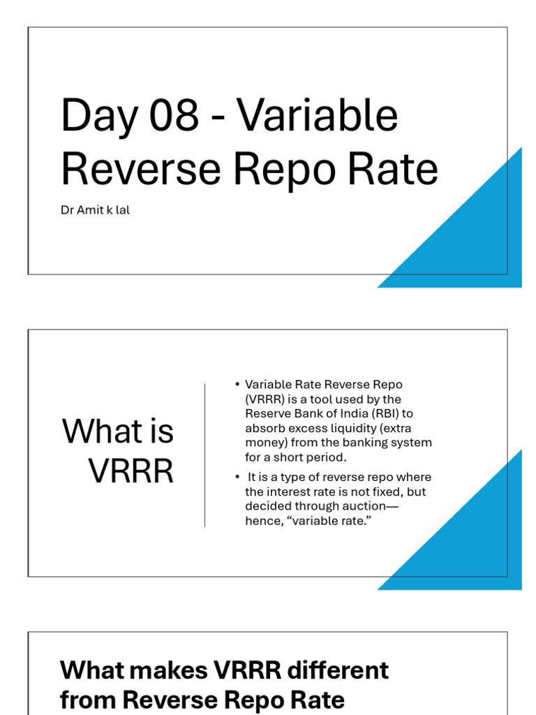 Day 08 - Variable Reverse Repo Rate | PDF